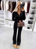 Brown Stretchy And Soft Two-piece Set