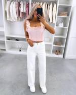 Valge Pehmed Ja Venivad Teksad