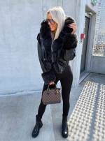 Bēša Bomberjaka Ar Kapuci Un Siltu Oderi