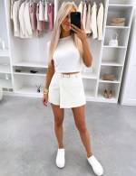 Melns Svārkšorti Ar Jostu