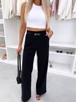 Balta Kelnės Su Diržu