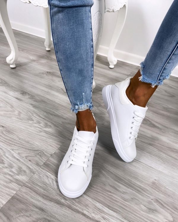 White Comfy Casual Shoes