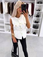 Roosa Vööga Vest-jakk