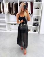 Must Alusriidega Veniv Midikleit