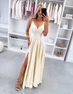 Violets Maksi Kleita Ar šķēlumu