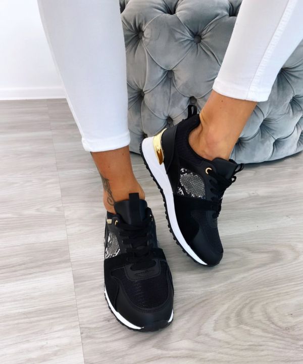 Black Shiny Casual Shoes