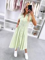 Sārts Ērta Kleita Ar Jostu