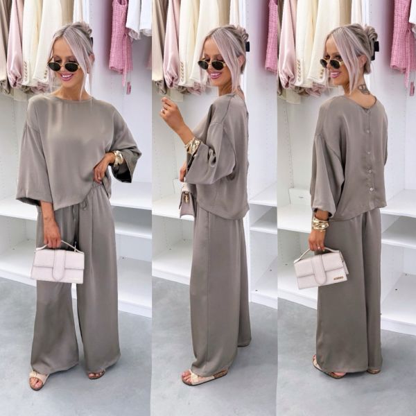 Taupe Siidjas Kaheosaline Komplekt