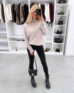 Hall Kõrge Kaelusega Pehme Kampsun