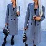 Camel Buttoned Wool Coat