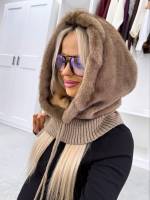 Pruun Kaelusega Müts