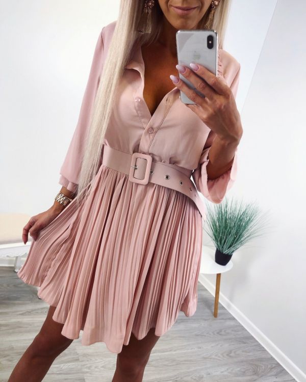 Розовый Vööga Sifoon-kleit