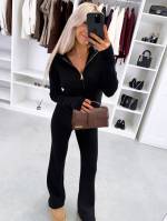 Brown Stretchy And Soft Two-piece Set