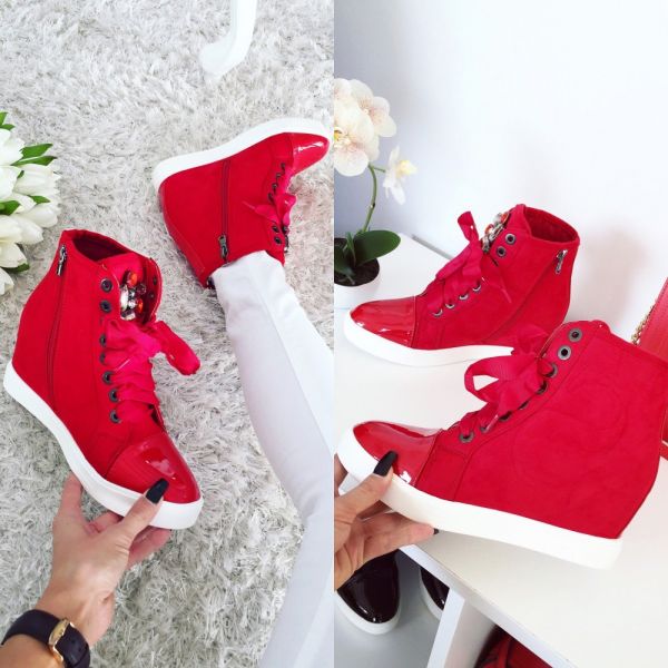 Red Stones-friendly Platform For Sneakers