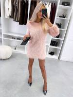 Melns Garām Piedurknēm Plūstoša Kleita