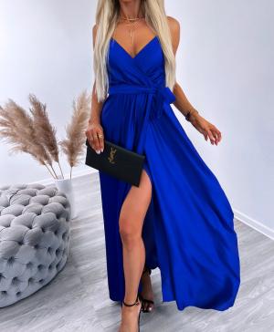 Blue Maxi Dress With Slit