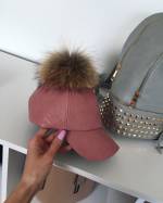Pink Natural Fur Hat