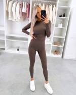 Pruun Kaheosaline Veniv Ja Trimmiv Komplekt