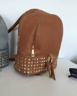 Black Riveted Backpack