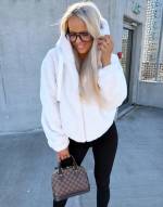 Brūns Mīksta Jaka Ar Rāvējslēdzēju