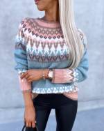 Light Beige Soft Patterned Sweater